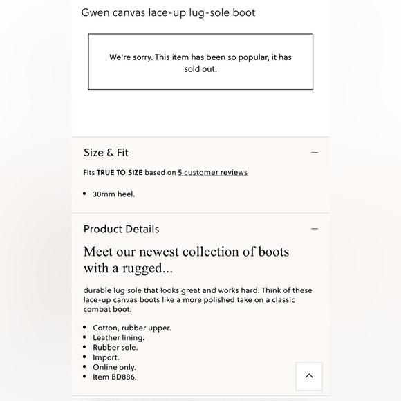 J.Crew Gwen canvas lace up lug sole boots sz 9 New BD886 - Picture 7 of 7